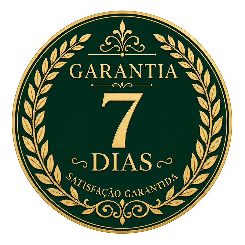 Selo de garantia de 7 dias com satisfação garantida